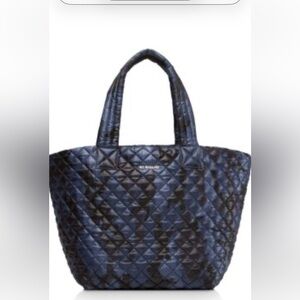 MZ Wallace Midnight Blue Camo Large Metro Quilted Tote original price $295